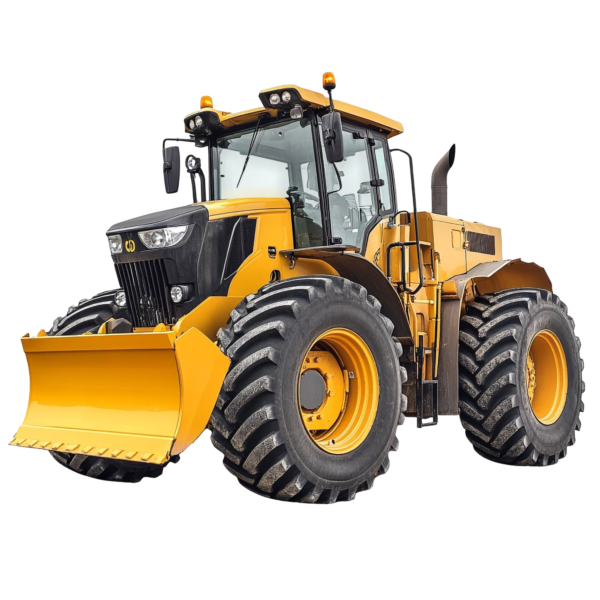 powerful-yellow-tractor-with-bulldozer-attachment